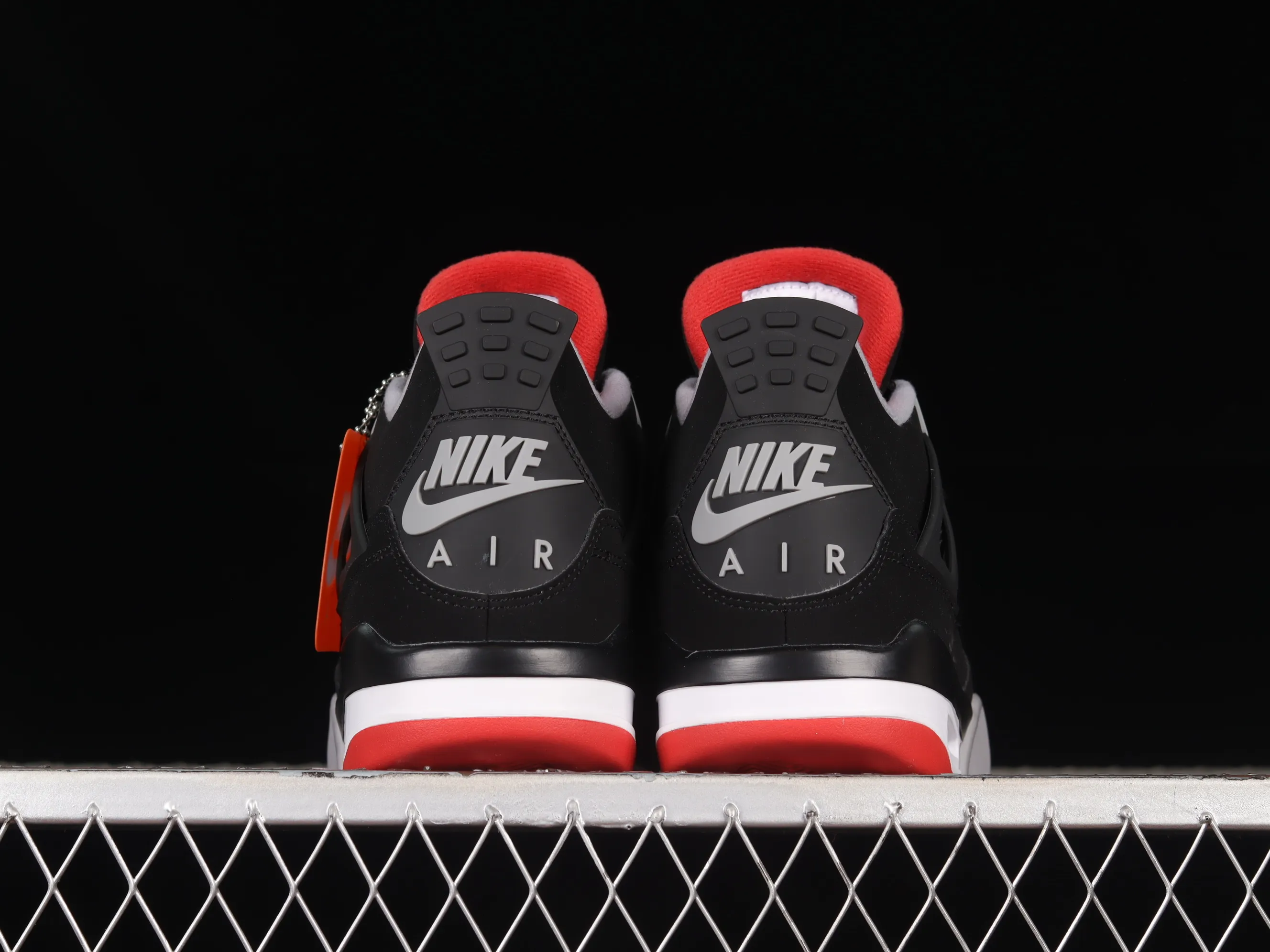 All categories Air Jordan Jordan series basketball shoes Air Jordan 4 LJR version Air Jordan 4 Retro "Bred" AJ4 Jordan 4 first year re-engraved new black and red 308497-060